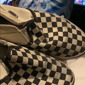 Vans checkerboard slip on’s